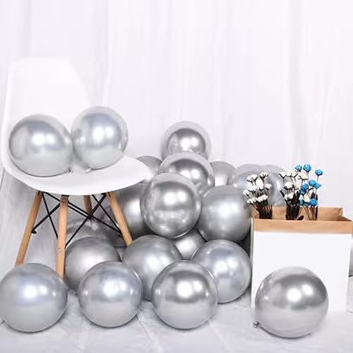 Luftballons Silber Metallic Helium, 30 Stück 10 Zoll, Silber Luftballon, Silberne Ballons Latex für Hochzeit Geburtstag Party Dekoration. Ballons Silber Luftballons Silber Metallic Helium, 30 Stück 10 Zoll, Silber Luftballon, Silberne Ballons Latex für Hochzeit Geburtstag Party Dekoration. Ballons Silber von Tourima