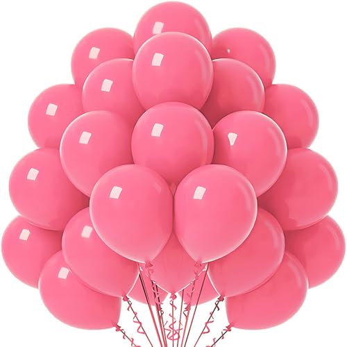 Matte Latex-Luftballons, 25 cm, 50 Stück, Rosa, Party-Dekoration für Geburtstag und Feste Matte Latex-Luftballons, 25 cm, 50 Stück, Rosa, Party-Dekoration für Geburtstag und Feste von Tourima