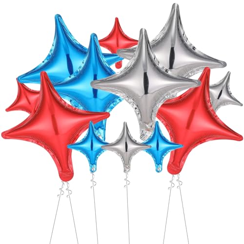 Tourima 12 Stück Vier Ecken Sterne Folienballons Set – 6x 26 Zoll & 6x 10 Zoll Luftballons Helium Geeignet, Glänzende Partydeko für Geburtstag, Disco, Kinderparty, Helium Ballon Deko Tourima 12 Stück Vier Ecken Sterne Folienballons Set – 6x 26 Zoll & 6x 10 Zoll Luftballons Helium Geeignet, Glänzende Partydeko für Geburtstag, Disco, Kinderparty, Helium Ballon Deko von Tourima
