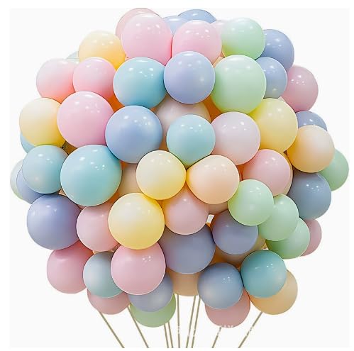 Tourima 20 Stück Luftballons Pastell 10 Zoll Macarons Luftballons, Luftballons Geburtstag Luftballon Girlande Gilt für Deko Hochzeit und Party Deko Gender Reveal Party Deko von Tourima