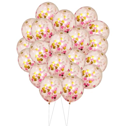 Tourima 20 Stücke 12 Zoll Luftballons Rosa Set, Rosa Konfetti Ballon Partyballon Geburtstag Mädchen Party Deko, Geburtstagsdeko Luftballons Pink für Mädchen Frauen Hochzeit Babyparty Tourima 20 Stücke 12 Zoll Luftballons Rosa Set, Rosa Konfetti Ballon Partyballon Geburtstag Mädchen Party Deko, Geburtstagsdeko Luftballons Pink für Mädchen Frauen Hochzeit Babyparty von Tourima