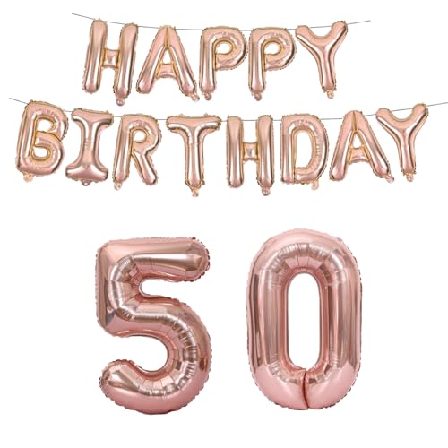 Tourima 50 Geburtstag Deko Banner Luftballons, 16 Zoll Alphabet Luftballons und 40 Zoll Digitaler Ballon Für Deko 50 Geburtstag Frau, 50 Geburtstagdeko Happy Birthday Deko Mehrweg, Geburtstagsdeko 50 Tourima 50 Geburtstag Deko Banner Luftballons, 16 Zoll Alphabet Luftballons und 40 Zoll Digitaler Ballon Für Deko 50 Geburtstag Frau, 50 Geburtstagdeko Happy Birthday Deko Mehrweg, Geburtstagsdeko 50 von Tourima