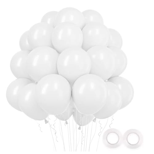 Tourima 50 Stück 12 Zoll Luftballons Weiß, Weiße Ballons Gilt für Jungen Mädchen Partydeko Geburtstags Hochzeits Babyparty Festival Jahrestag Deko, Weiße Luftballons Helium Geeignet Tourima 50 Stück 12 Zoll Luftballons Weiß, Weiße Ballons Gilt für Jungen Mädchen Partydeko Geburtstags Hochzeits Babyparty Festival Jahrestag Deko, Weiße Luftballons Helium Geeignet von Tourima