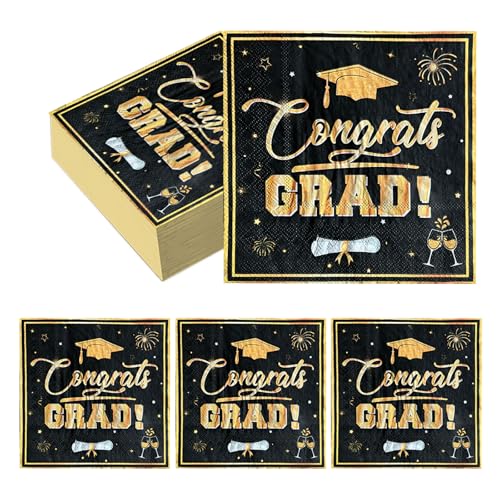 Tourima 6.5 Inch Graduation Deko Servietten, Servietten Klein Passend für Abi 2025 Bachelor Geschenk Bachelor Deko, Papierservietten für Abitur 2025 Geschenke Napkins und Partys Kommunion Feiern Tourima 6.5 Inch Graduation Deko Servietten, Servietten Klein Passend für Abi 2025 Bachelor Geschenk Bachelor Deko, Papierservietten für Abitur 2025 Geschenke Napkins und Partys Kommunion Feiern von Tourima