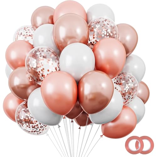 Tourima 60 Stück 12 Zoll Luftballons Rosa Rosegold Weiß Set, Party Deko Hochzeit Geburtstag Mädchen Deko – Konfetti Ballons Helium Ballons JGA Dekoration Pink, Partydeko luftballons rosegold Tourima 60 Stück 12 Zoll Luftballons Rosa Rosegold Weiß Set, Party Deko Hochzeit Geburtstag Mädchen Deko – Konfetti Ballons Helium Ballons JGA Dekoration Pink, Partydeko luftballons rosegold von Tourima
