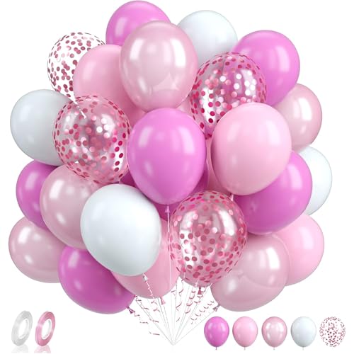 Tourima 60 Stück 12 Zoll Rosa Luftballons Pink Pastell Ballons für Geburtstagsdeko Mädchen mit 10m Weißen & Rosa Bändern Ballongirlande Baby Shower Party Deko Luftballons Bunt Pastellfarben Rose Tourima 60 Stück 12 Zoll Rosa Luftballons Pink Pastell Ballons für Geburtstagsdeko Mädchen mit 10m Weißen & Rosa Bändern Ballongirlande Baby Shower Party Deko Luftballons Bunt Pastellfarben Rose von Tourima