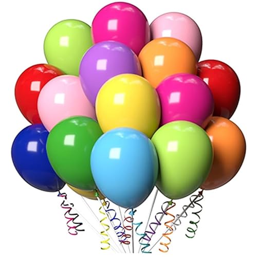 Tourima Luftballons Geburtstag, 100 Stück, Premium Ballons aus 100% Naturlatex, Klimaneutral, Helium Luftballons Bunt, aus natürlichen Rohstoffen, Luftballon Girlande von Tourima