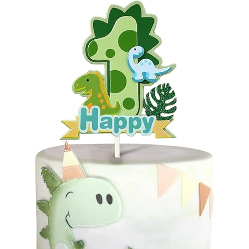 Tourima Dino Torten Deko 1. Geburtstag Junge, Wild One Cake Topper für Baby Party, Deko 1 Geburtstag Junge, Kindergeburtstag Deko, Geburtstagsdeko 1 Jahr Junge & Baby Boy Deko Tourima Dino Torten Deko 1. Geburtstag Junge, Wild One Cake Topper für Baby Party, Deko 1 Geburtstag Junge, Kindergeburtstag Deko, Geburtstagsdeko 1 Jahr Junge & Baby Boy Deko von Tourima