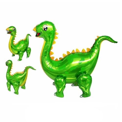 Tourima Dinosaurier Luftballon, Dino Luftballon, Geburtstag Party Dekoration, Dino Geburtstag Deko Folien Luftballon – Perfekte Dekoration für Kindergeburtstage & Geschenkidee (90cm x 75cm, Grün) von Tourima