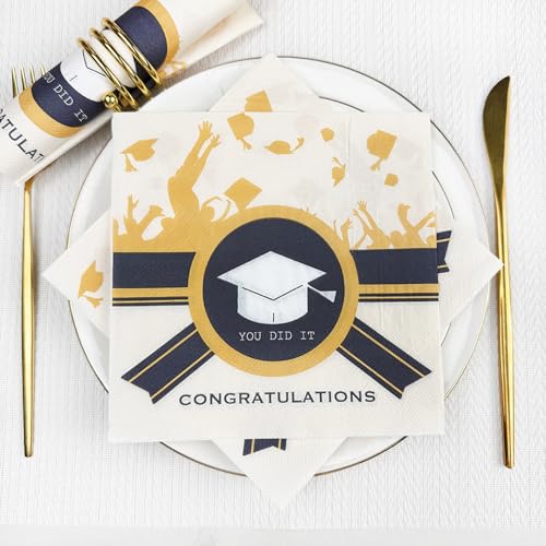 Tourima Graduations Servietten, 2-lagig, 33x33 cm, 20 Stücke, Abschluss Servietten Design mit Doktorhut, Feier-Tischdekoration Abschluss Tischdekoration für Party, Graduation Dekoration Tourima Graduations Servietten, 2-lagig, 33x33 cm, 20 Stücke, Abschluss Servietten Design mit Doktorhut, Feier-Tischdekoration Abschluss Tischdekoration für Party, Graduation Dekoration von Tourima