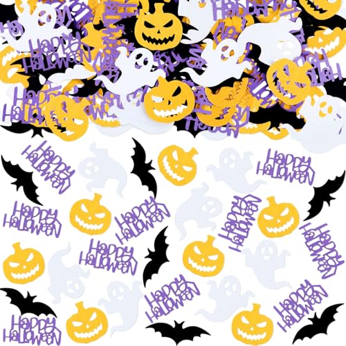 Tourima Halloween Deko Set 100 Stück – Papier Konfetti mit Kürbis, Geist & Fledermaus, Halloween Party Deko für Kindergeburtstag, scary ghosts & geister deko indoor outdoor Tourima Halloween Deko Set 100 Stück – Papier Konfetti mit Kürbis, Geist & Fledermaus, Halloween Party Deko für Kindergeburtstag, scary ghosts & geister deko indoor outdoor von Tourima