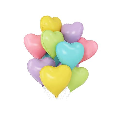 Tourima Herz Luftballons für Hochzeit, Party und Geburtstag, 10 Stück Lium Ballons, Mehrfarbig Helium Ballons; Herz Folienballon Bunt für Valentinstag Tourima Herz Luftballons für Hochzeit, Party und Geburtstag, 10 Stück Lium Ballons, Mehrfarbig Helium Ballons; Herz Folienballon Bunt für Valentinstag von Tourima