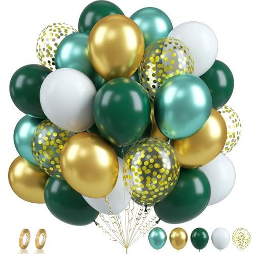 Tourima Luftballons Grün Weiß Gold 60 Stück 12 Zoll Ballons Geburtstag, Hochzeit, Jugendweihe, Konfirmation Helium Luftballons Set Eukalyptus Deko, Luftballon Girlande Grün, Salbeigrün Geeignet Tourima Luftballons Grün Weiß Gold 60 Stück 12 Zoll Ballons Geburtstag, Hochzeit, Jugendweihe, Konfirmation Helium Luftballons Set Eukalyptus Deko, Luftballon Girlande Grün, Salbeigrün Geeignet von Tourima