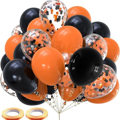 Tourima Luftballons Orange Schwarz Halloween Ballons 30 Stück 12 zoll Matte Schwarze Latex Ballons Orange Konfetti Luftballons für Halloween Deko Herbstfeste Karneval Geburtstag Party Tourima Luftballons Orange Schwarz Halloween Ballons 30 Stück 12 zoll Matte Schwarze Latex Ballons Orange Konfetti Luftballons für Halloween Deko Herbstfeste Karneval Geburtstag Party von Tourima