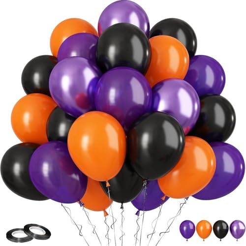 Tourima Luftballons Orange Schwarz Lila Halloween Ballons 30 Stück 12 zoll Matte Schwarze Latex Ballons Orange Konfetti Luftballons für Halloween Deko Herbstfeste Karneval Geburtstag Party Tourima Luftballons Orange Schwarz Lila Halloween Ballons 30 Stück 12 zoll Matte Schwarze Latex Ballons Orange Konfetti Luftballons für Halloween Deko Herbstfeste Karneval Geburtstag Party von Tourima