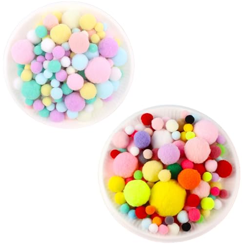 Tourima Pompons zum Basteln, 260 Stück 1-3cm Bunt Mini Pompons, Mini Pompons zum Basteln für Lustige DIY Kreative Handwerk Bunte Pompons für Basteln und Dekoration Tourima Pompons zum Basteln, 260 Stück 1-3cm Bunt Mini Pompons, Mini Pompons zum Basteln für Lustige DIY Kreative Handwerk Bunte Pompons für Basteln und Dekoration von Tourima