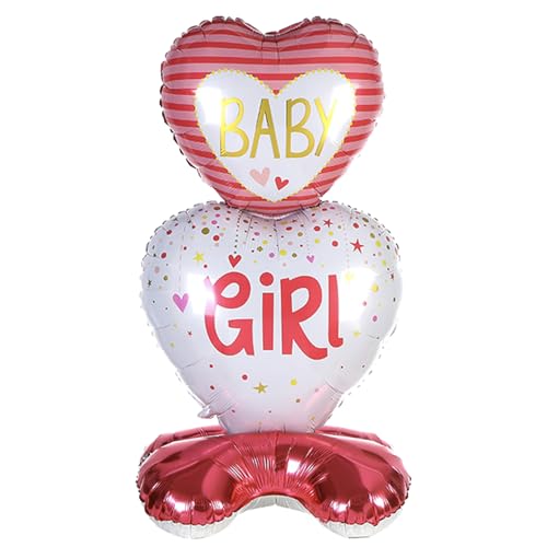 Tourima Rote Großer Stehender Mädchen Herz Luftballon Set, Alufolie für Babyparty Deko Baby Shower, Gender Reveal Its a Girl, Babyshowerparty Welcome Home Baby Girl, Dekoration Baby Party Deko Mädchen Tourima Rote Großer Stehender Mädchen Herz Luftballon Set, Alufolie für Babyparty Deko Baby Shower, Gender Reveal Its a Girl, Babyshowerparty Welcome Home Baby Girl, Dekoration Baby Party Deko Mädchen von Tourima