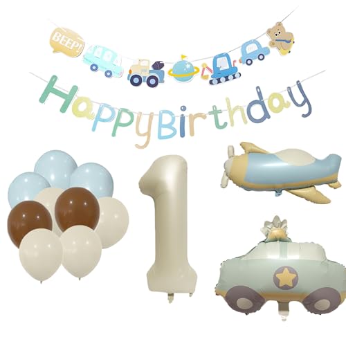 Tourima XXL Geburtstagsdeko 1 Jahr Autos und Flugzeuge, Gilt für Deko 1. Geburtstag Junge Kindergeburtstagsdeko, Luftballon 1. Geburtstag Folienballon 1,Zahlen Luftballon Deko Kindergeburtstag Tourima XXL Geburtstagsdeko 1 Jahr Autos und Flugzeuge, Gilt für Deko 1. Geburtstag Junge Kindergeburtstagsdeko, Luftballon 1. Geburtstag Folienballon 1,Zahlen Luftballon Deko Kindergeburtstag von Tourima