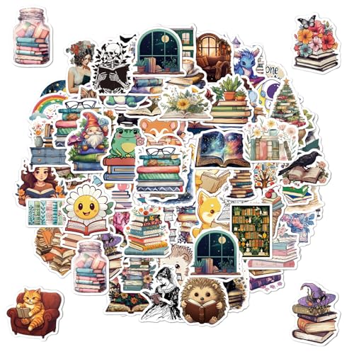 100 Stück Buch Lesen Vintage Aufkleber,wasserfeste Vinyl-Aufkleber, für Laptop, Scrapbook, Tagebuch, wasserdichte Vinyl Aufkleber für Erwachsene und Jugendliche 100 Stück Buch Lesen Vintage Aufkleber,wasserfeste Vinyl-Aufkleber, für Laptop, Scrapbook, Tagebuch, wasserdichte Vinyl Aufkleber für Erwachsene und Jugendliche von Tovbmup
