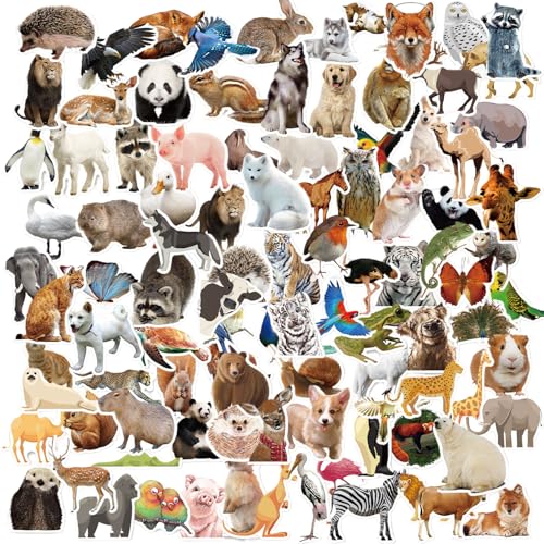 100 Stücke Realistisch Aufkleber Tiere Kinder,Tiere Aufkleber für Kinder, Funny Tier Aufkleber,Wasserfeste Sticker für Jungs Mädchen,für Koffer, Skateboards, Laptops, Computer, Wasserflaschen 100 Stücke Realistisch Aufkleber Tiere Kinder,Tiere Aufkleber für Kinder, Funny Tier Aufkleber,Wasserfeste Sticker für Jungs Mädchen,für Koffer, Skateboards, Laptops, Computer, Wasserflaschen von Tovbmup