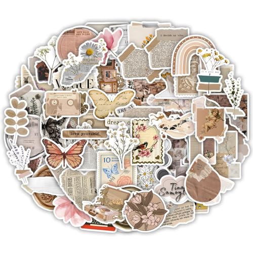 120 Stück Vintage-Aufkleber,ästhetische Aufkleber,wasserfeste Vinyl-Aufkleber, Laptop Stickers für Journaling Fotoalbum Scrapbooking Stickers Aufkleber, DIY Basteln Aesthetic Deko 120 Stück Vintage-Aufkleber,ästhetische Aufkleber,wasserfeste Vinyl-Aufkleber, Laptop Stickers für Journaling Fotoalbum Scrapbooking Stickers Aufkleber, DIY Basteln Aesthetic Deko von Tovbmup