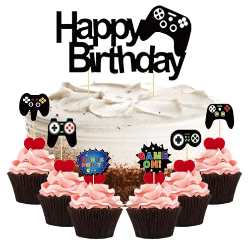 13 Stück Videospiel Tortendeko Geburtstag Junge,Happy Birthday cupcake toppers Videospiel Thema Muffin Dekoration,Spiel Partyzubehör für Jungen Kinder Geburtstag Party Cupcake Dekorationen 13 Stück Videospiel Tortendeko Geburtstag Junge,Happy Birthday cupcake toppers Videospiel Thema Muffin Dekoration,Spiel Partyzubehör für Jungen Kinder Geburtstag Party Cupcake Dekorationen von Tovbmup