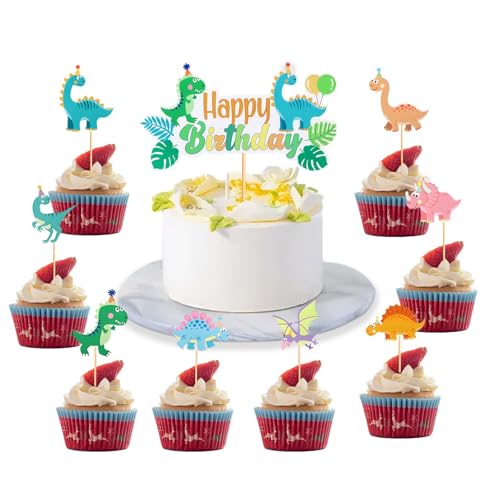 17 Stück Dino Cupcake Topper,Dino Kuchenaufsatz Geburtstags Deko, Netter Dinosaurier Kuchen Topper Deko Set,für Baby Shower Hochzeit Geburtstag Event Party Tiere Thema Party Dekoration Versorgung 17 Stück Dino Cupcake Topper,Dino Kuchenaufsatz Geburtstags Deko, Netter Dinosaurier Kuchen Topper Deko Set,für Baby Shower Hochzeit Geburtstag Event Party Tiere Thema Party Dekoration Versorgung von Tovbmup