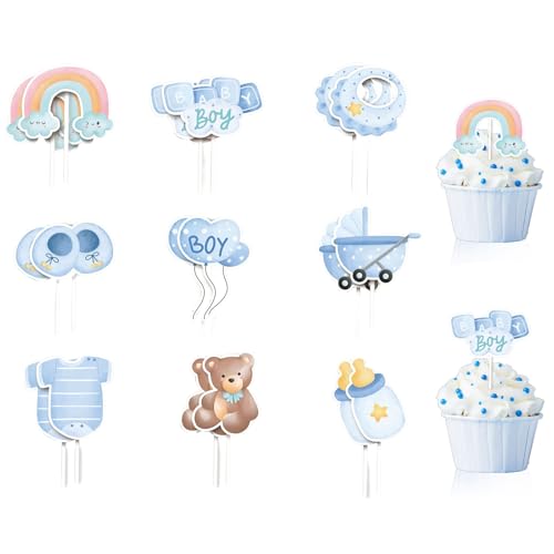 18 Stück Babyparty Tortendeko Taufe Junge,Babys Party Dekoration fur Babydusche,Baby Boy Deko Kuchens,Baby Jungen Kinder Geburtstag Kuchen Topper Papier Kuchen Picks Party Dekoration Zubehör 18 Stück Babyparty Tortendeko Taufe Junge,Babys Party Dekoration fur Babydusche,Baby Boy Deko Kuchens,Baby Jungen Kinder Geburtstag Kuchen Topper Papier Kuchen Picks Party Dekoration Zubehör von Tovbmup