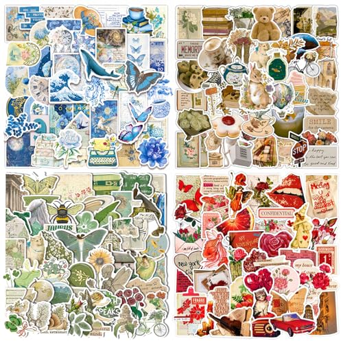 200 Stück Vintage Sticker Set, Retro Dekorativ Sticker für Sammelalbum,Aesthetic Sticker,Wasserdichte Vinyl Sticker,für Laptop Handy Skateboard Scrapbook Wasserflasche Journal Planner Tassen usw 200 Stück Vintage Sticker Set, Retro Dekorativ Sticker für Sammelalbum,Aesthetic Sticker,Wasserdichte Vinyl Sticker,für Laptop Handy Skateboard Scrapbook Wasserflasche Journal Planner Tassen usw von Tovbmup