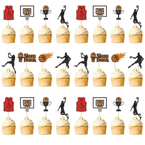 24 Stück Tortendeko Basketball,Geburtstag Basketball Cupcake Toppers Glitter Basketball Kuchen Topper Ball Schuss Cake Topper,Basketball Tortenaufleger für Tischdekoration 24 Stück Tortendeko Basketball,Geburtstag Basketball Cupcake Toppers Glitter Basketball Kuchen Topper Ball Schuss Cake Topper,Basketball Tortenaufleger für Tischdekoration von Tovbmup