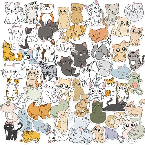 50 Stück Aufkleber wasserdichte vinyl aufkleber,Katze Aufkleber, für Wasserflaschen, Tumbler, Gepäck, Skateboard, Stoßstange, Sammelalbum, Becher, Aufkleber, Geschenk für Kinder, Teenager 50 Stück Aufkleber wasserdichte vinyl aufkleber,Katze Aufkleber, für Wasserflaschen, Tumbler, Gepäck, Skateboard, Stoßstange, Sammelalbum, Becher, Aufkleber, Geschenk für Kinder, Teenager von Tovbmup