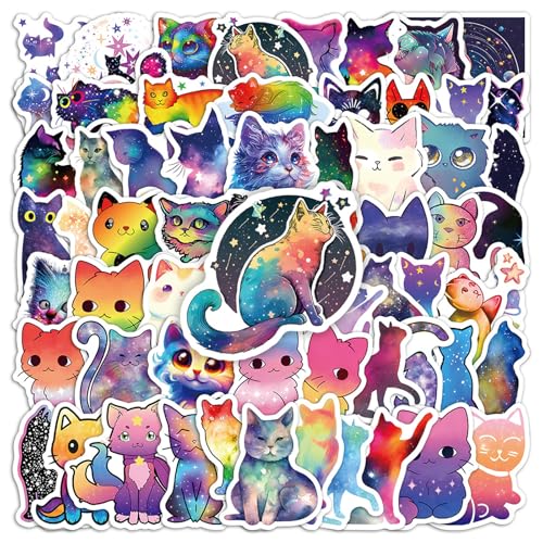 60 Stück Sternenhimmel-Katze Aufkleber,Funny Katze Aufkleber Katze Sticker Set,Wasserfeste Vinyl Sticker für Laptop,Scrapbook, Tagebuch, wasserdichte Vinyl Aufkleber für Erwachsene und Jugendliche 60 Stück Sternenhimmel-Katze Aufkleber,Funny Katze Aufkleber Katze Sticker Set,Wasserfeste Vinyl Sticker für Laptop,Scrapbook, Tagebuch, wasserdichte Vinyl Aufkleber für Erwachsene und Jugendliche von Tovbmup