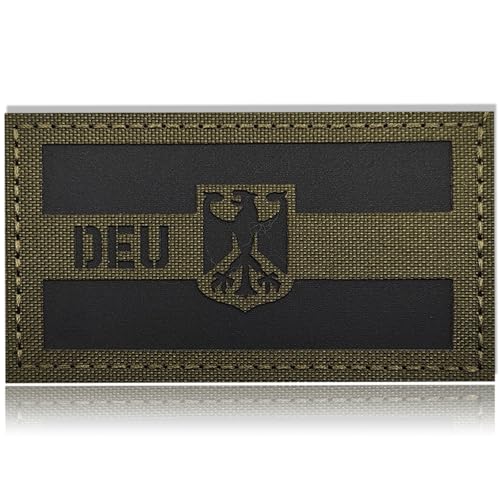Deutschland IR Infrarot Reflektierende Patches Klett,German IR Flag Tactical Patches Hook and Loop Applique,Voll bestickte Militär Aufnäher,für Mützen, Taschen, Westen, Uniformen/Eagle Deutschland IR Infrarot Reflektierende Patches Klett,German IR Flag Tactical Patches Hook and Loop Applique,Voll bestickte Militär Aufnäher,für Mützen, Taschen, Westen, Uniformen/Eagle von Tovbmup