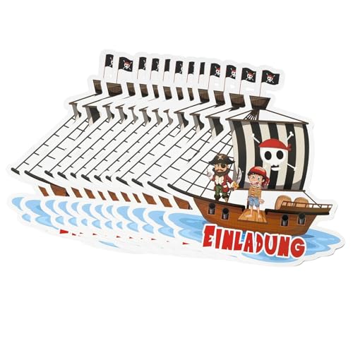 Tovbmup 12 Stück Piraten Einladungskarten,Piraten Einladungskarten Kindergeburtstag,Piratenparty Kindergeburtstag, für Geburtstagseinladungen Schatzsuche Partyeinladungen Jungs Mädchen Tovbmup 12 Stück Piraten Einladungskarten,Piraten Einladungskarten Kindergeburtstag,Piratenparty Kindergeburtstag, für Geburtstagseinladungen Schatzsuche Partyeinladungen Jungs Mädchen von Tovbmup