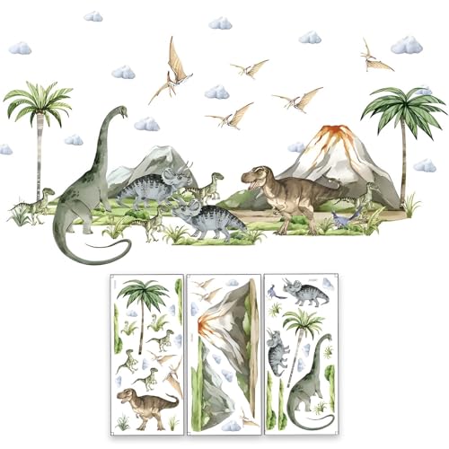 Wandtattoo Dinosaurier Set,Selbstklebend Dinosaurier Wandtattoo,Kinder Dino Pflanzen Wandsticker Wanddeko,für Junge Kinderzimmer Schlafzimmer Geschenke Wandtattoo Dinosaurier Set,Selbstklebend Dinosaurier Wandtattoo,Kinder Dino Pflanzen Wandsticker Wanddeko,für Junge Kinderzimmer Schlafzimmer Geschenke von Tovbmup
