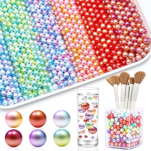 Towenm 1100 Stück 8 mm Farbverlaufsperlen zum Basteln, künstliche ABS-Perlen ohne Loch, Perlen für Vasenfüller, schwimmende Kerzen, Tafelaufsätze, Vasen, Make-up-Pinselhalter, Schmuckherstellung, 6 Towenm 1100 Stück 8 mm Farbverlaufsperlen zum Basteln, künstliche ABS-Perlen ohne Loch, Perlen für Vasenfüller, schwimmende Kerzen, Tafelaufsätze, Vasen, Make-up-Pinselhalter, Schmuckherstellung, 6 von Towenm