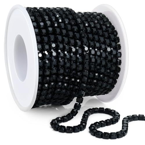 Towenm 9,1 m, 4 mm, Strass-Steine, zum Zuschneiden von Schmuck, Basteln, DIY, Strass-Kette, Tiefschwarz, SS16/4 mm Towenm 9,1 m, 4 mm, Strass-Steine, zum Zuschneiden von Schmuck, Basteln, DIY, Strass-Kette, Tiefschwarz, SS16/4 mm von Towenm