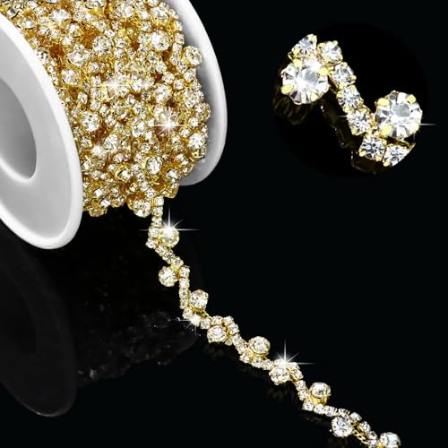 Towenm Strassverzierung, Strassverzierung, Kristall-Strass-Applikation für Hochzeitskleid, Gürtel, Strumpfbänder, Kopfschmuck, Dekoration, Nähen, Diamant-Fransenband für Handwerk, Brautkostüm Towenm Strassverzierung, Strassverzierung, Kristall-Strass-Applikation für Hochzeitskleid, Gürtel, Strumpfbänder, Kopfschmuck, Dekoration, Nähen, Diamant-Fransenband für Handwerk, Brautkostüm von Towenm