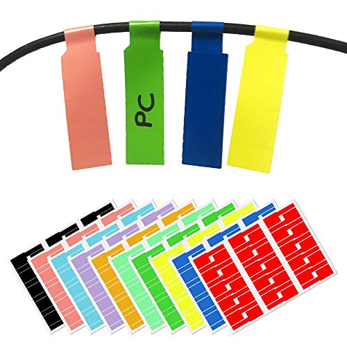 10 Farben, 300 Stück, Kabelbeschriftung Etiketten Selbstklebend A4 - für Laserdrucker von TownStix