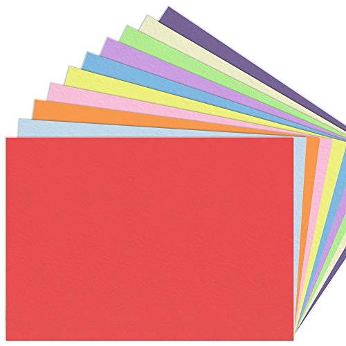 100 Blatt - 120g A3 Tonpapier Bunt, Bastelpapier Buntes Papier Druckerpapier - 10 Farben von TownStix