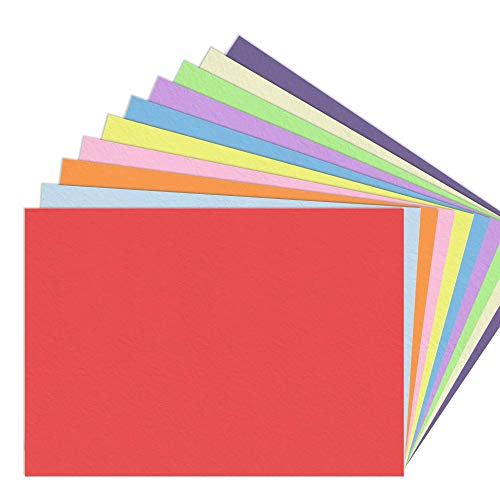 100 Blatt - 120g A5 Tonpapier Bunt, Bastelpapier Buntes Papier Druckerpapier - 10 Farben von TownStix