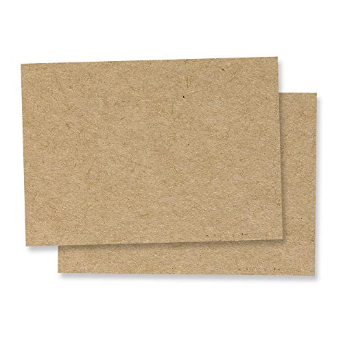100 Blatt, Braun Kraftpapier Karton A5, 200 g/m² von TownStix