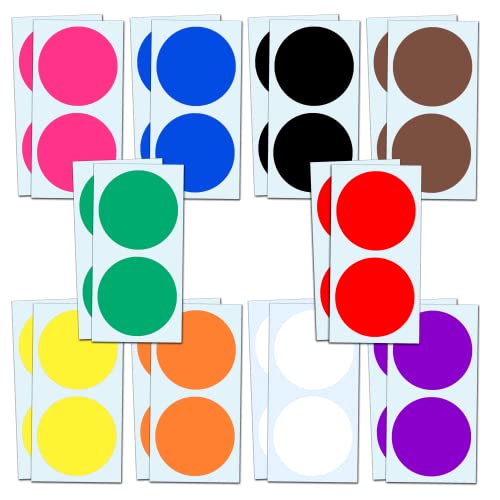 100 Stück - 75mm Klebepunkte Bunt Groß, Farbige Aufkleber Markierungspunkte - 10 Farben 100 Stück - 75mm Klebepunkte Bunt Groß, Farbige Aufkleber Markierungspunkte - 10 Farben von TownStix