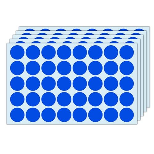 1000 Stück, 25mm - Klebepunkte Blau, Blaue Punkte Aufkleber Sticker, Runde Punktaufkleber Markierungspunkte 1000 Stück, 25mm - Klebepunkte Blau, Blaue Punkte Aufkleber Sticker, Runde Punktaufkleber Markierungspunkte von TownStix