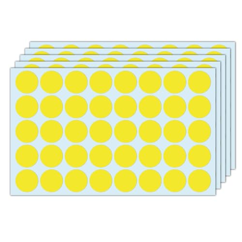 1000 Stück, 25mm - Klebepunkte Gelb, Gelbe Punkte Aufkleber Sticker, Runde Punktaufkleber Markierungspunkte 1000 Stück, 25mm - Klebepunkte Gelb, Gelbe Punkte Aufkleber Sticker, Runde Punktaufkleber Markierungspunkte von TownStix