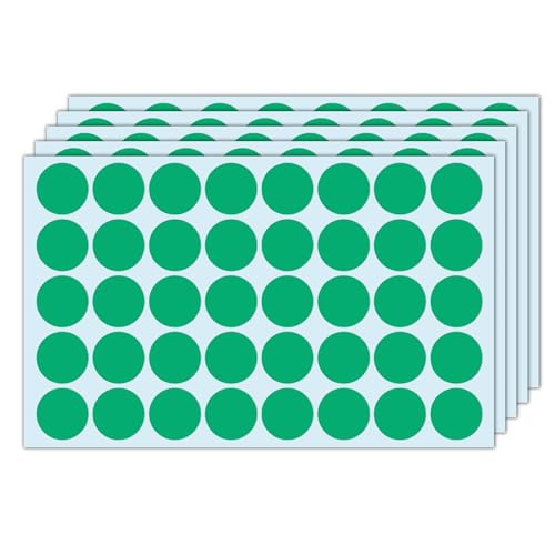 1000 Stück, 25mm - Klebepunkte Grün, Grüne Punkte Aufkleber Sticker, Runde Punktaufkleber Markierungspunkte 1000 Stück, 25mm - Klebepunkte Grün, Grüne Punkte Aufkleber Sticker, Runde Punktaufkleber Markierungspunkte von TownStix