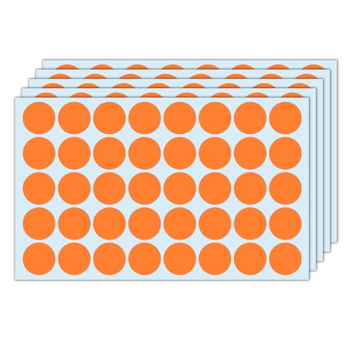 1000 Stück, 25mm - Klebepunkte Orange, Punkte Aufkleber Sticker, Runde Punktaufkleber Markierungspunkte 1000 Stück, 25mm - Klebepunkte Orange, Punkte Aufkleber Sticker, Runde Punktaufkleber Markierungspunkte von TownStix