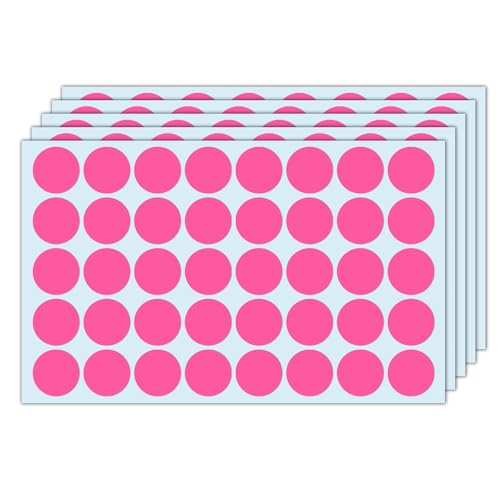 1000 Stück, 25mm - Klebepunkte Rosa, Punkte Aufkleber Sticker, Runde Punktaufkleber Markierungspunkte 1000 Stück, 25mm - Klebepunkte Rosa, Punkte Aufkleber Sticker, Runde Punktaufkleber Markierungspunkte von TownStix