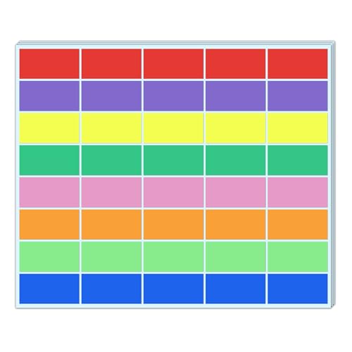 1000 Stück, 50 x 25 mm - Etiketten Selbstklebend Bunt, Farbige Aufkleber Umzug, Klebeetiketten zum Beschriften - 8 Farben 1000 Stück, 50 x 25 mm - Etiketten Selbstklebend Bunt, Farbige Aufkleber Umzug, Klebeetiketten zum Beschriften - 8 Farben von TownStix