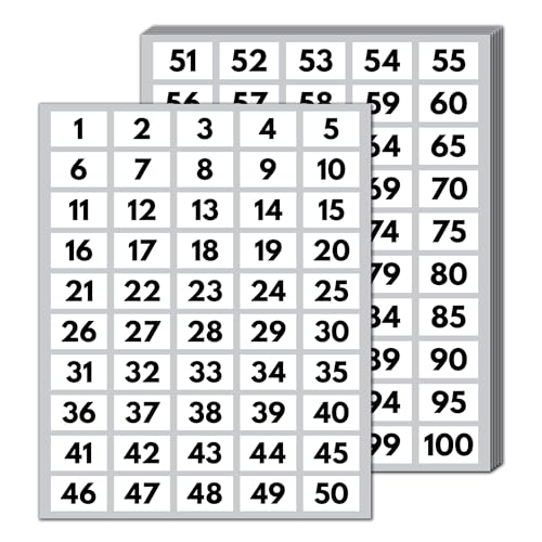 15 Sets - Zahlen Aufkleber 1-100, Klebezahlen Wetterfest - Schwarze Zahlen, 40 x 25 mm von TownStix